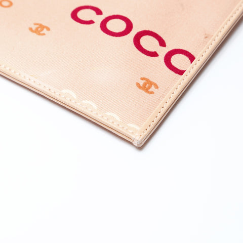 CHANEL Canvas Clutch Chain No. 7 2002-2003 Shoulder Bag pink WS26677