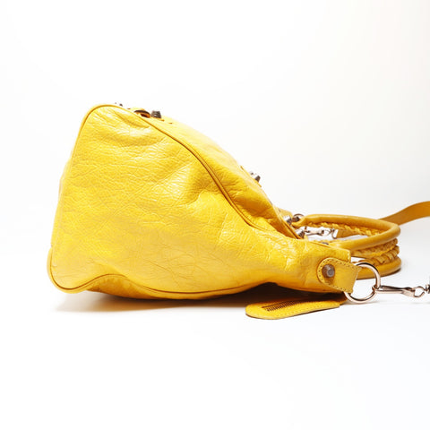 BALENCIAGA Vero Shoulder 2WAY Metal Pink Gold Shoulder Bag yellow WS26678