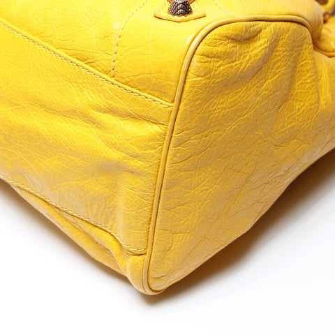 BALENCIAGA Vero Shoulder 2WAY Metal Pink Gold Shoulder Bag yellow WS26678