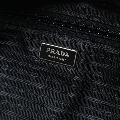PRADA Tessuto nylon and Saffiano leather business bag with triangle logo Handbag black WS26679