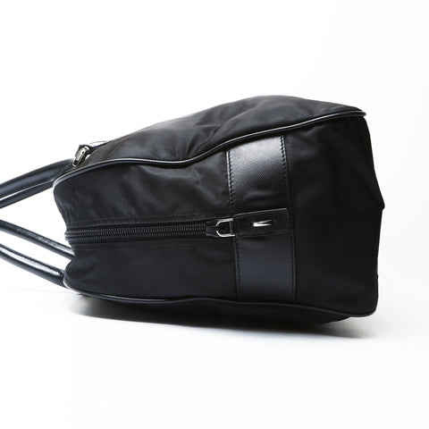 PRADA Tessuto nylon and Saffiano leather business bag with triangle logo Handbag black WS26679