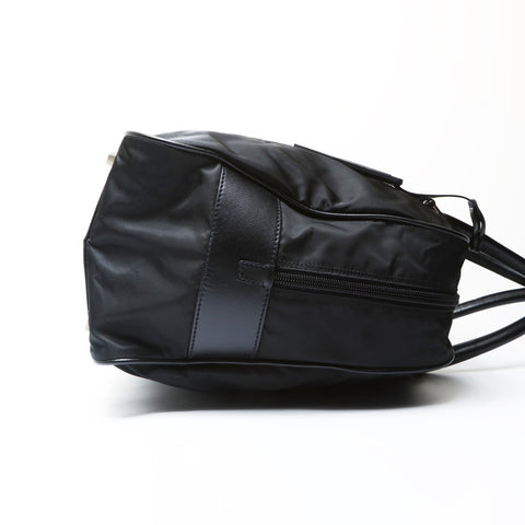 PRADA Tessuto nylon and Saffiano leather business bag with triangle logo Handbag black WS26679