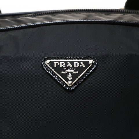 PRADA Tessuto nylon and Saffiano leather business bag with triangle logo Handbag black WS26679
