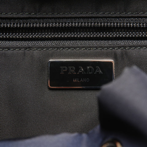 PRADA Nylon triangle logo Backpack  Daypack Navy WS26681