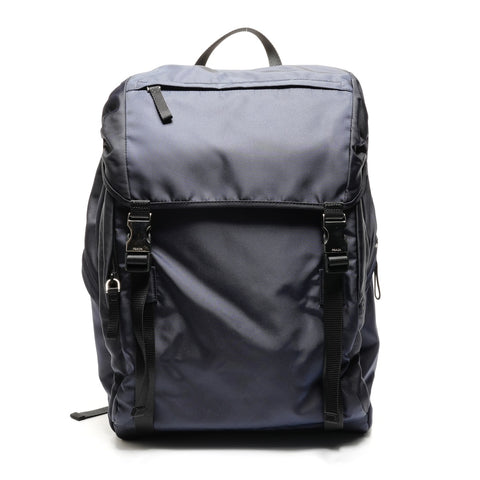 PRADA Nylon triangle logo Backpack  Daypack Navy WS26681