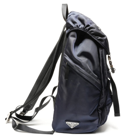 PRADA Nylon triangle logo Backpack  Daypack Navy WS26681