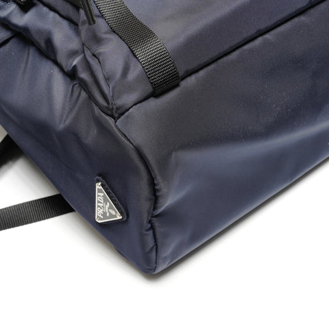 PRADA Nylon triangle logo Backpack  Daypack Navy WS26681