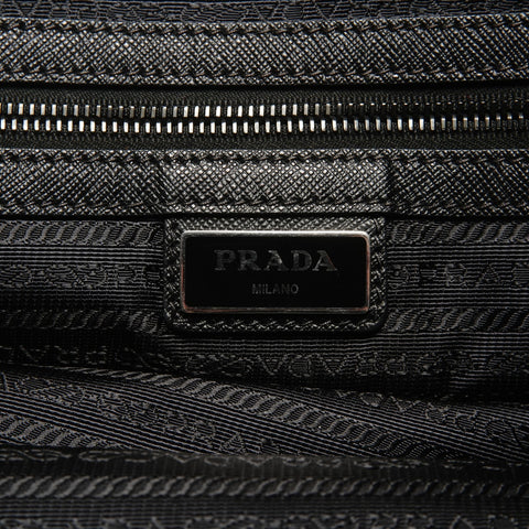 PRADA Nylon Triangle Logo Travel Bag Boston bag black WS26682