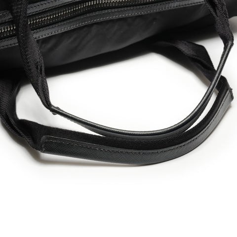 PRADA Nylon Triangle Logo Travel Bag Boston bag black WS26682