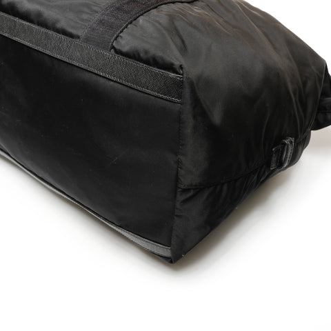 PRADA Nylon Triangle Logo Travel Bag Boston bag black WS26682