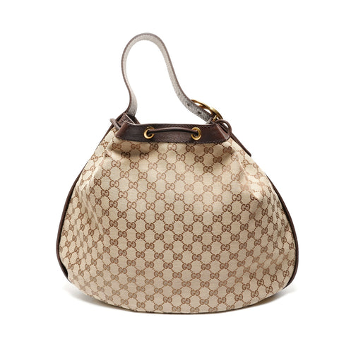 GUCCI GG canvas interlocking G Shoulder Bag Brown WS26683