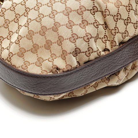 GUCCI GG canvas interlocking G Shoulder Bag Brown WS26683