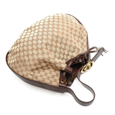 GUCCI GG canvas interlocking G Shoulder Bag Brown WS26683