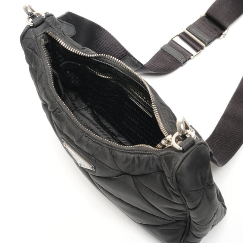 PRADA Padded Re-Nylon Shoulder Bag Shoulder Bag black WS26685