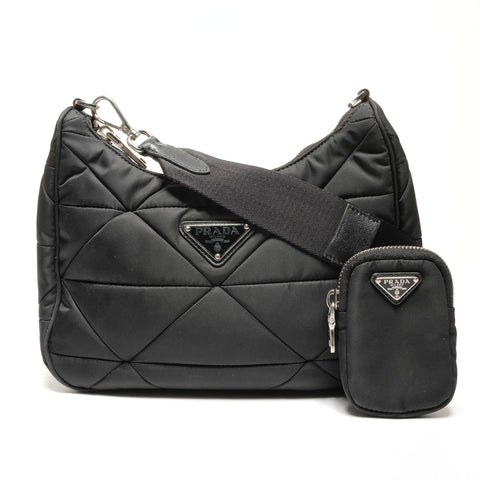 PRADA Padded Re-Nylon Shoulder Bag Shoulder Bag black WS26685