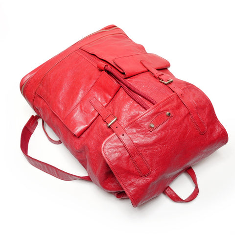 BALENCIAGA Classic Traveler Backpack  Daypack Red WS26686
