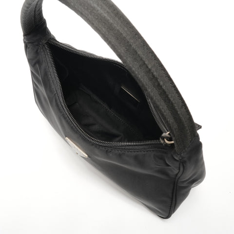 PRADA Nylon Mini Hobo Handbag black WS26690