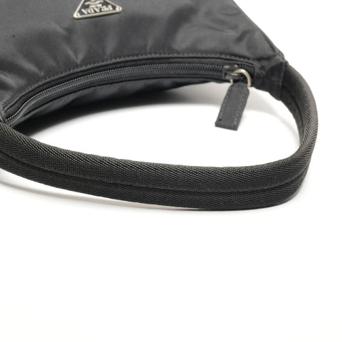 PRADA Nylon Mini Hobo Handbag black WS26690