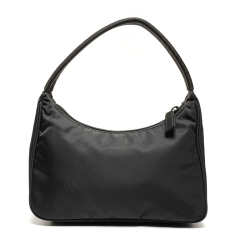 PRADA Nylon Mini Hobo Handbag black WS26690