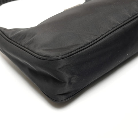 PRADA Nylon Mini Hobo Handbag black WS26690