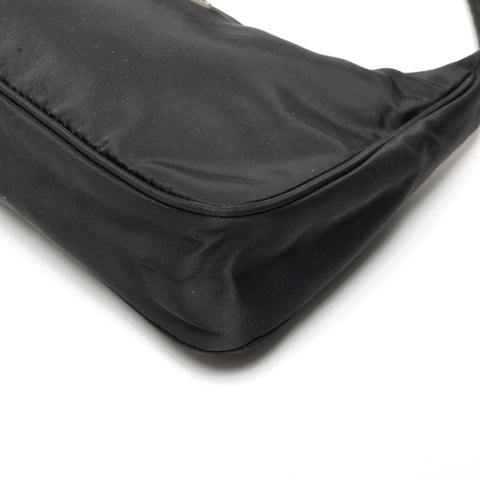 PRADA Nylon Mini Hobo Handbag black WS26690