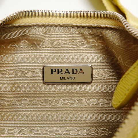 PRADA Nylon Dot Mirror Re-Edition 2005 Shoulder Bag yellow WS26692