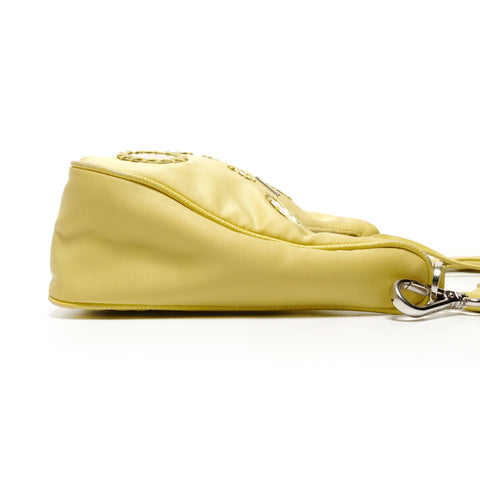 PRADA Nylon Dot Mirror Re-Edition 2005 Shoulder Bag yellow WS26692