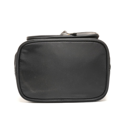 PRADA Duet 2-way nylon bucket bag with triangle logo, 1BH038, drawstring closure Shoulder Bag black WS26693