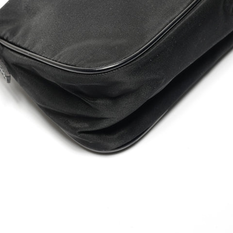 PRADA Nylon Mini Chain Accessory Pouch One Belt Shoulder Bag black WS26697