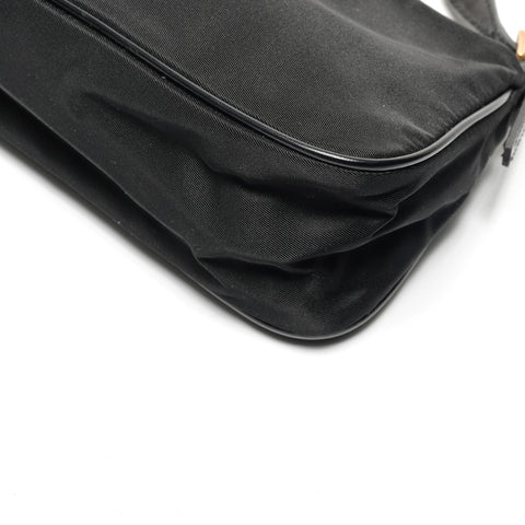 PRADA Nylon Mini Chain Accessory Pouch One Belt Shoulder Bag black WS26697