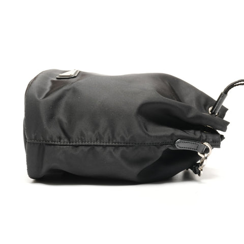 PRADA Nylon Re-Nylon Drawstring Pouch with Triangle Logo 1NS309 Handbag black WS26698