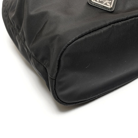 PRADA Nylon Re-Nylon Drawstring Pouch with Triangle Logo 1NS309 Handbag black WS26698