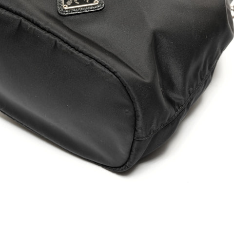 PRADA Nylon Re-Nylon Drawstring Pouch with Triangle Logo 1NS309 Handbag black WS26698
