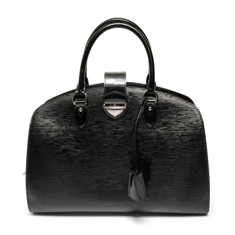 LOUIS VUITTON Patent Leather Epi Electric Pont Neuf Handbag black WS26701