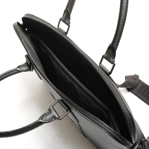 LOUIS VUITTON LV Aerogram Takeoff Leather Briefcase M59159 Business Bag Handbag black WS26703