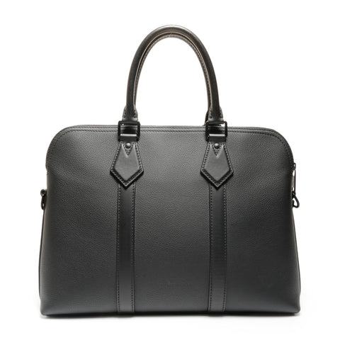 LOUIS VUITTON LV Aerogram Takeoff Leather Briefcase M59159 Business Bag Handbag black WS26703