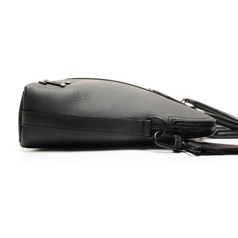 LOUIS VUITTON LV Aerogram Takeoff Leather Briefcase M59159 Business Bag Handbag black WS26703