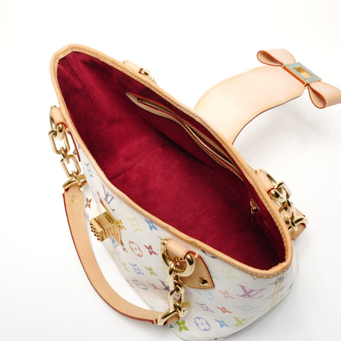 LOUIS VUITTON Monogram Multicolore Annie MM 2011 Shoulder Bag white WS26704