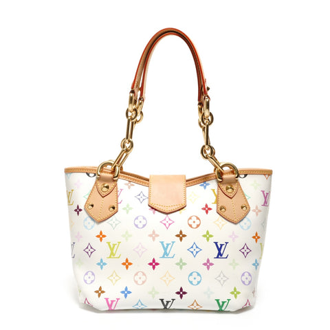 LOUIS VUITTON Monogram Multicolore Annie MM 2011 Shoulder Bag white WS26704