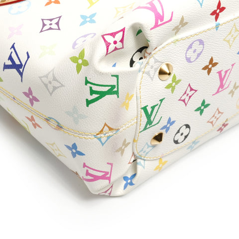 LOUIS VUITTON Monogram Multicolore Annie MM 2011 Shoulder Bag white WS26704