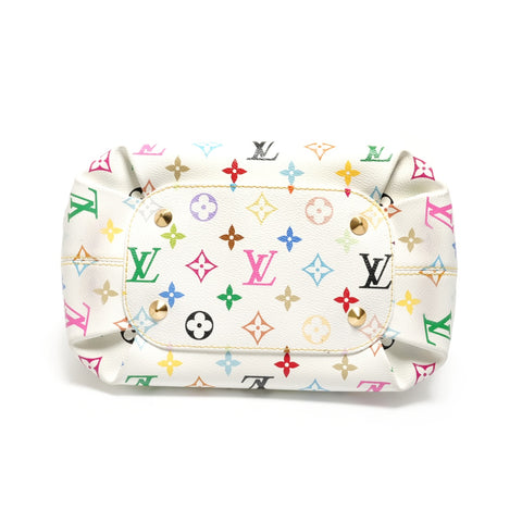 LOUIS VUITTON Monogram Multicolore Annie MM 2011 Shoulder Bag white WS26704
