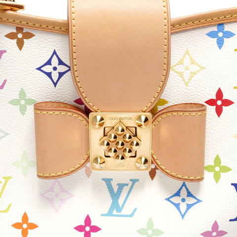 LOUIS VUITTON Monogram Multicolore Annie MM 2011 Shoulder Bag white WS26704