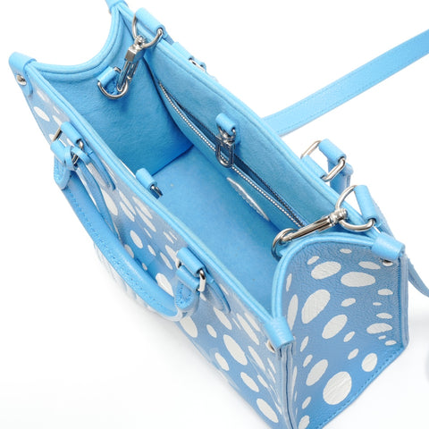 LOUIS VUITTON Yayoi Kusama Infinity Dot On the Go PM Handbag blue WS26705