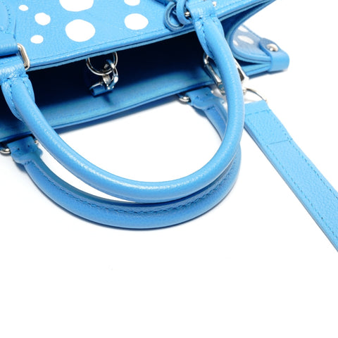 LOUIS VUITTON Yayoi Kusama Infinity Dot On the Go PM Handbag blue WS26705