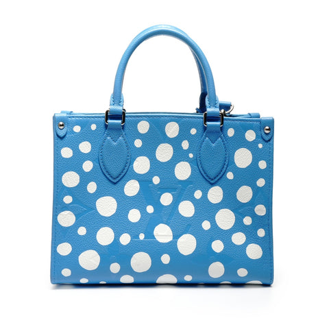 LOUIS VUITTON Yayoi Kusama Infinity Dot On the Go PM Handbag blue WS26705