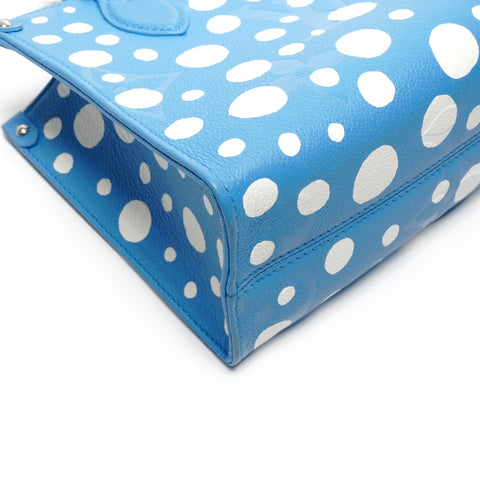 LOUIS VUITTON Yayoi Kusama Infinity Dot On the Go PM Handbag blue WS26705