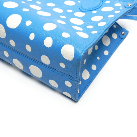 LOUIS VUITTON Yayoi Kusama Infinity Dot On the Go PM Handbag blue WS26705