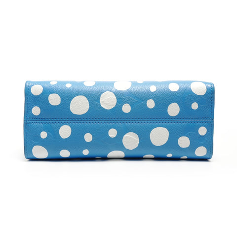 LOUIS VUITTON Yayoi Kusama Infinity Dot On the Go PM Handbag blue WS26705