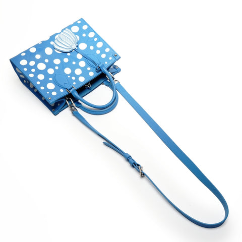 LOUIS VUITTON Yayoi Kusama Infinity Dot On the Go PM Handbag blue WS26705