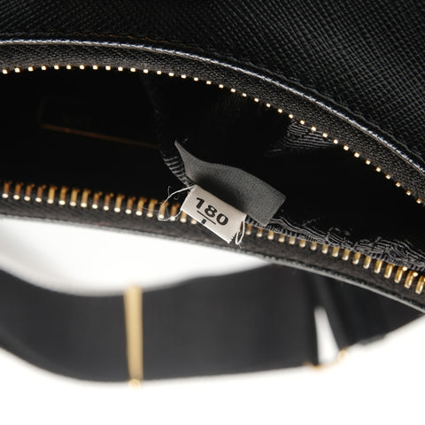 PRADA Saffiano Leather 2-way Triangle Logo Re-Edition 2005 Shoulder Bag black WS26708